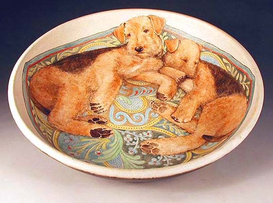 Resting Airedales