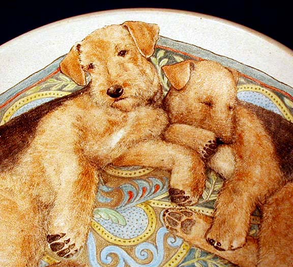  Resting Airedales