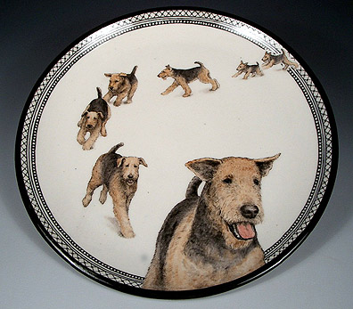 Running Airedales