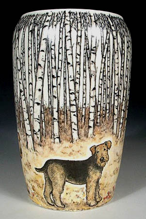Airedales in Woods
