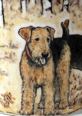 Airedales in Woods