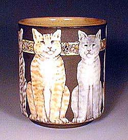 Black Clay Cat Jar