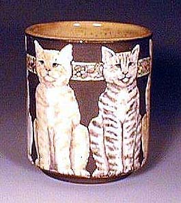 Black Clay Cat Jar