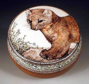 Marten in Blue Flowers