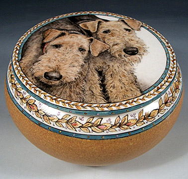 Jesse and Scuffer, Airedale terriers